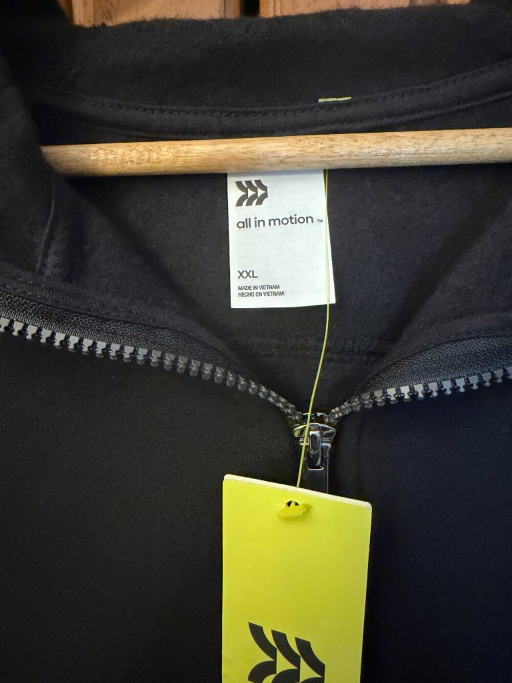 All in Motion Active Comfort Black Full Zip Sweatshirt - XXL - Picture 9 of 13